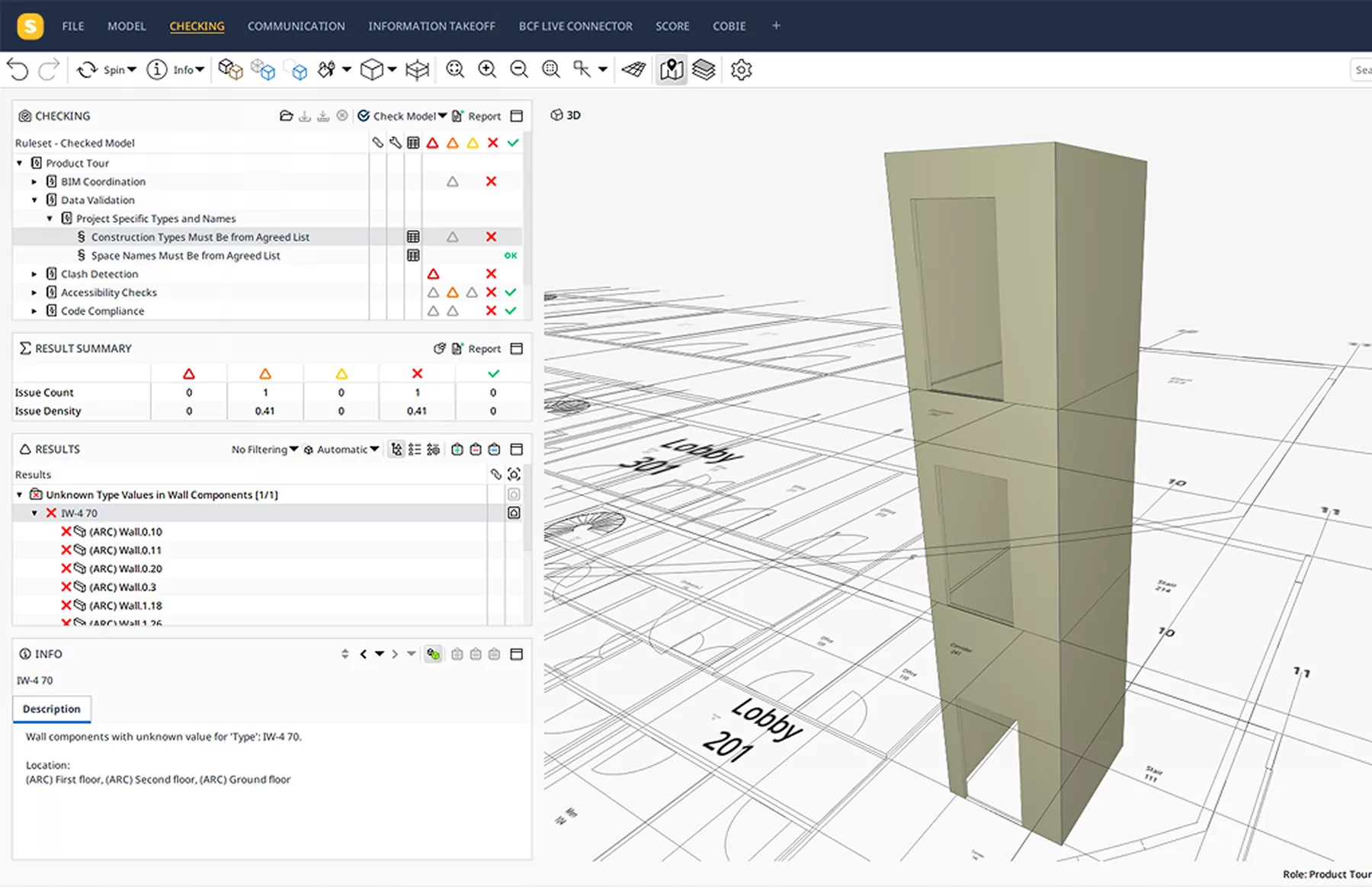 Provera informacija u BIM modelu u softveru Solibri